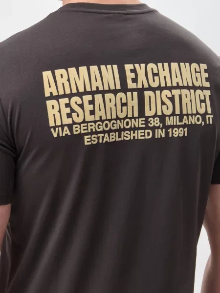Футболка Armani Exchange коричнева