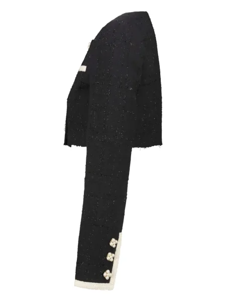 Geacă Vetements din tweed negru