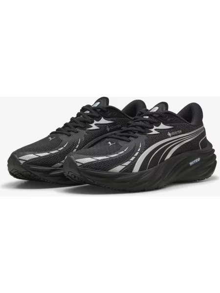 Buty do biegania Puma Velocity NITRO 4 GORE-TEX czarno-srebrne 39 czarne
