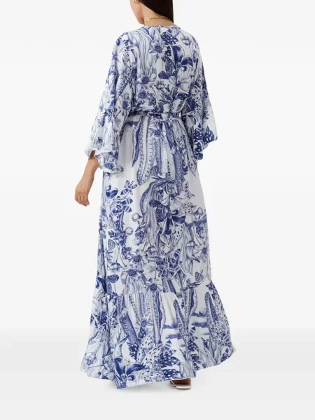 Rochie maxi Melissa Odabash cu model floral cu imagine alb