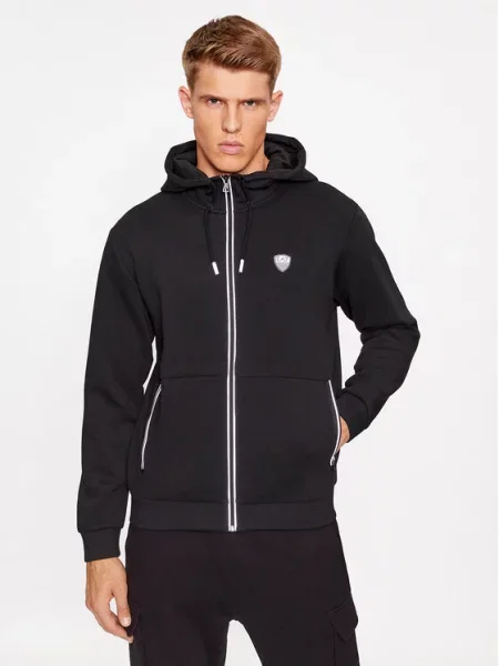 Emporio Armani Bluzy Mężczyzna M Bluza z pełnym zamkiem czarny