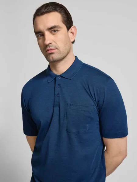 Koszulka polo o kroju regular fit z brustaszą Christian Berg Men