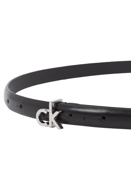 Calvin Klein Ck Buckle Skinny Belt črna