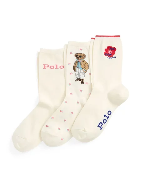 Dolge nogavice Polo Ralph Lauren Écru bež