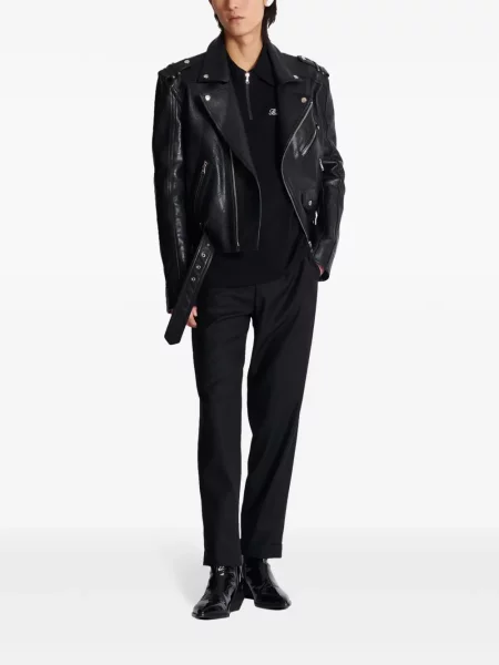Siuvinėta polo marškinėliai Balmain juoda