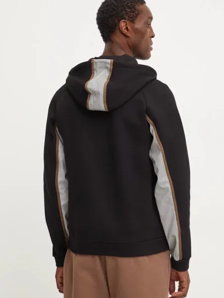 Свитер Ea7 Emporio Armani с капюшоном черный