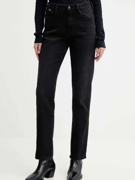 G-Star jeansy 0 medium waist czarne