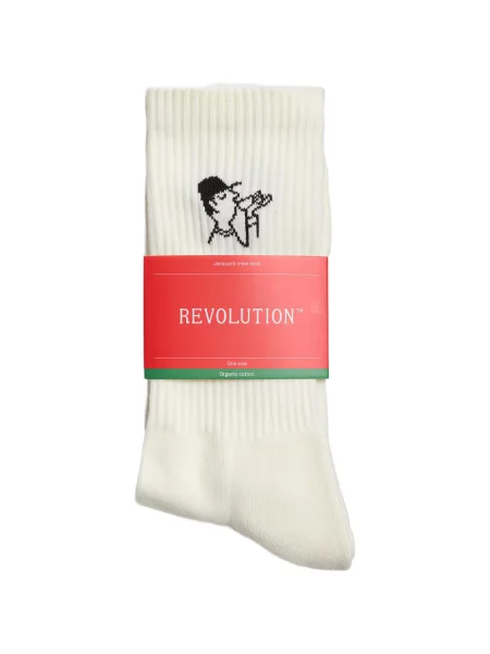 Șosete Revolution Now tricotate alb