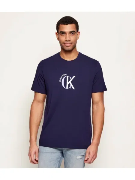 Tricou Calvin Klein Jeans albastru
