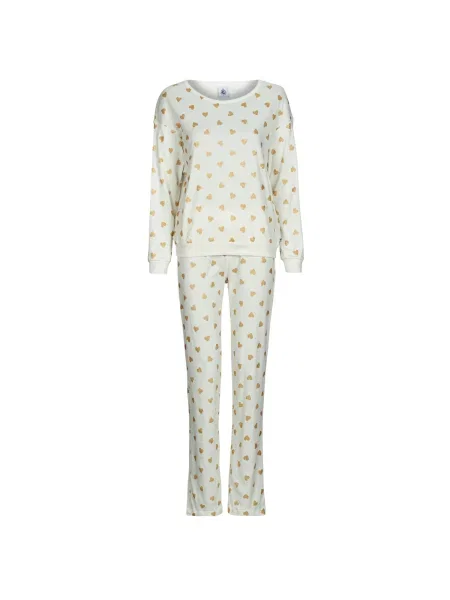 Pijamale Petit Bateau alb