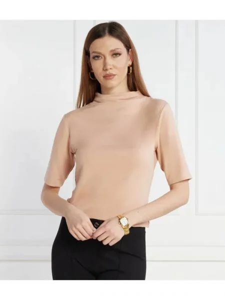 BOSS BLACK Bluză Etikat negru