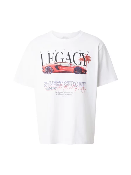 JACK & JONES Tricou JORPHOTO CUT-OUT lila / roși aprins / negru alb