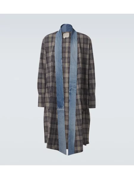 Karirasti plašč Greg Lauren s karirastim vzorcem