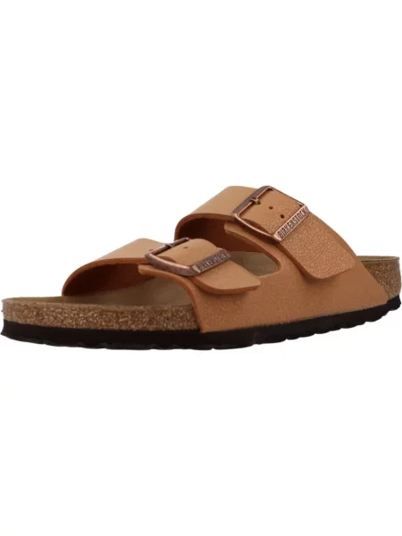 Birkenstock Arizona Vegan Birko-Flor Nubuck Narrow Fit Kobiety Sandały Birkenstock Size: 5 brązowy