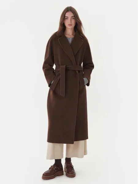 Weekend Max Mara Вълнено палто Tempera кафяв