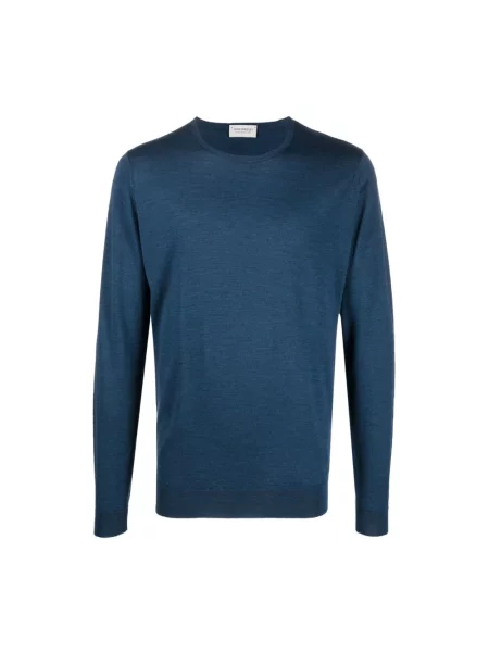 Sweter John Smedley wełniany niebieski