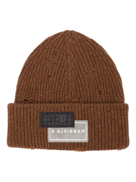Căciulă Mm6 Maison Margiela tricotate maro