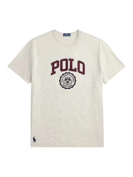 Koszulka polo Polo Ralph Lauren z nadrukiem szara