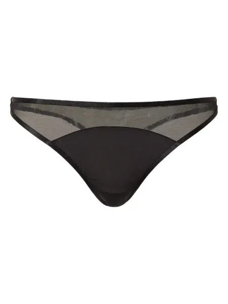 Chiloți tanga Twinset transparente negru