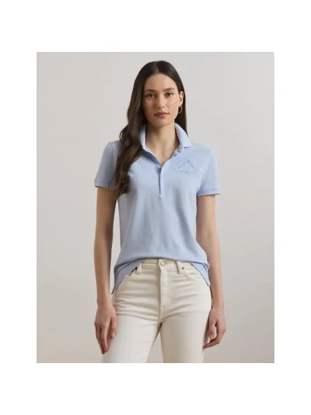LAUREN RALPH LAUREN Polo | | stretch pique albastru