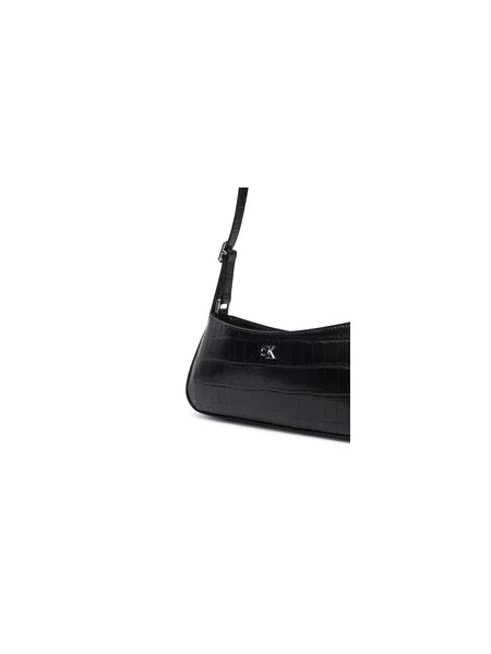 Calvin Klein Kabelka Ck Croc Small Shoulder Bag čierna