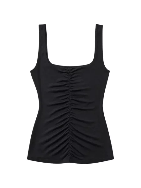 Top Reformation cu volane negru