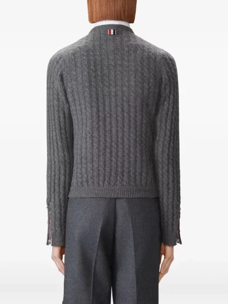 Cardigan Thom Browne din cașmir gri
