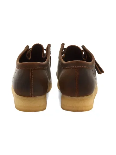Mokasyny Clarks Originals sznurowane skórzane brązowe