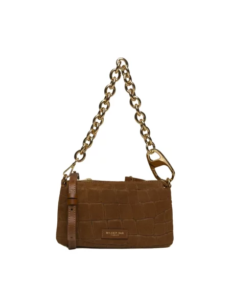 Torebka My Best Bags zamszowa brązowa