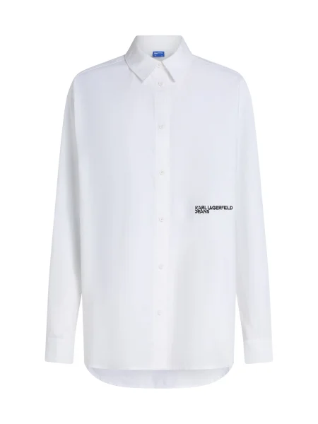 KARL LAGERFELD JEANS Bluză Oxford' alb