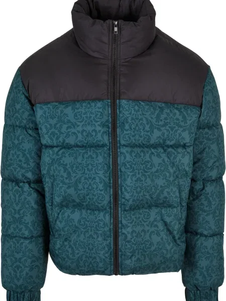 Urban Classics Geacă de primăvară-toamnă verde petrol / verde jad negru