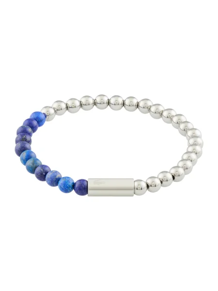 LACOSTE Náramok SCOTTIE / strieborná modrá