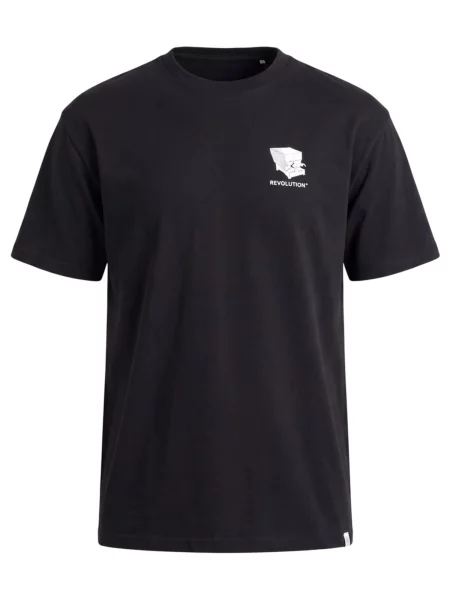 Revolution Tricou negru alb