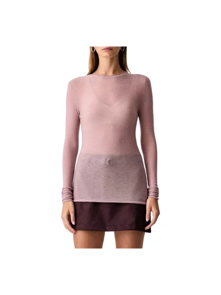Sweter Pinko wełniany różowy