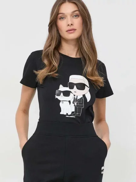 Kratka majica Karl Lagerfeld črna