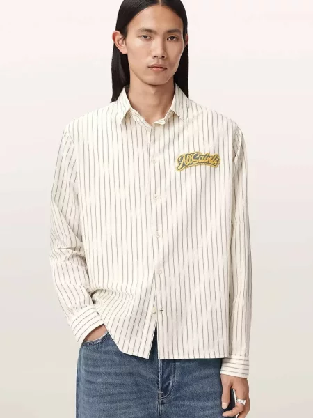 AllSaints cămașă din SAMUEL alb