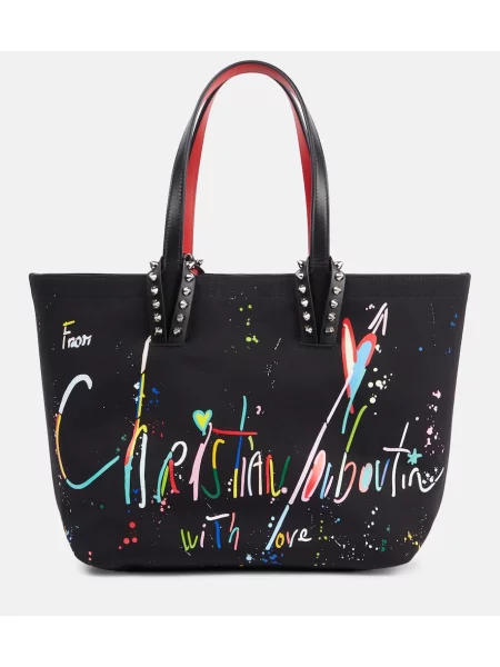 Geanta de piele Christian Louboutin din piele negru