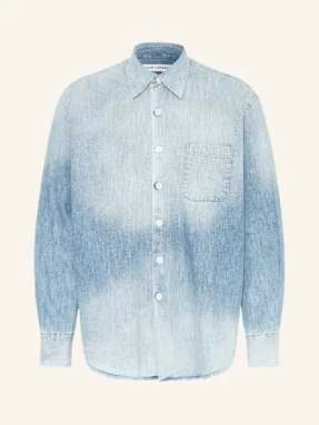 Our Legacy Džínová Košile Above Slightly Oversized Fit tmavě modrá