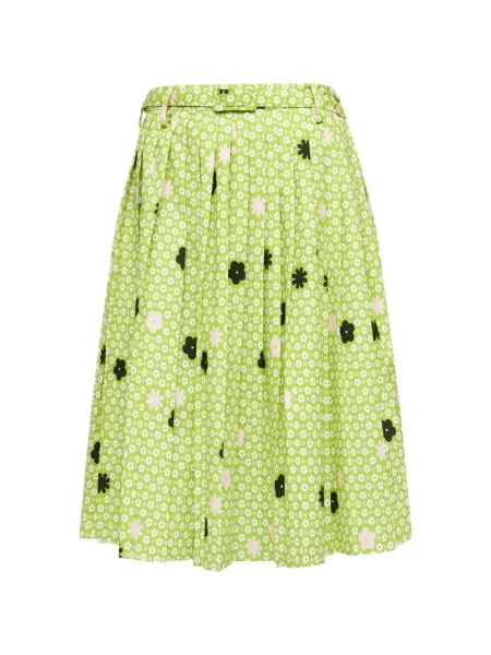 Fustă Mm6 Maison Margiela cu model floral cu imagine verde