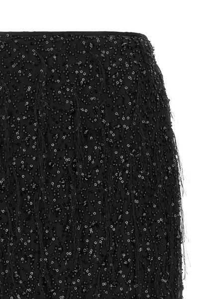 Fustă midi Twinset cu paiete negru