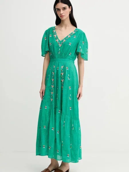 Сукня La Petite Française RACHELE maxi розкльошена RACHELE зелений