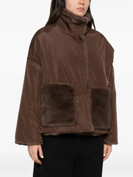 Scurt reversibil palton de blană Collection Privée? cu blană maro