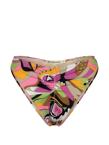 Bikini Paramidonna cu imagine cu imprimeu abstract roz
