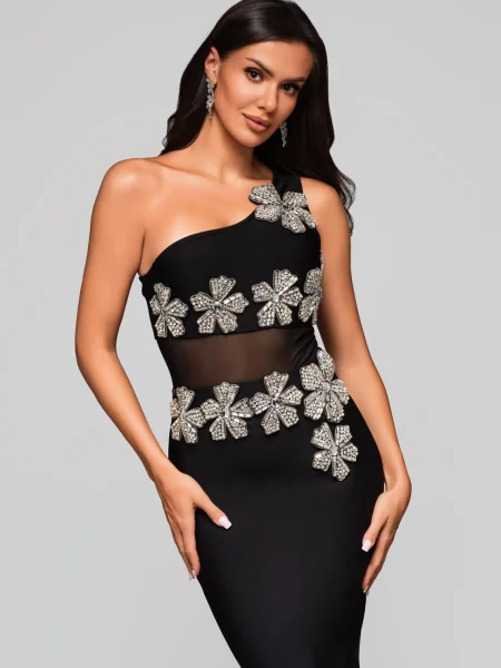 Rochie de seară Edoti de costum negru