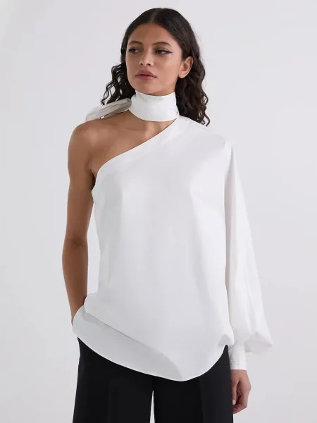 Блуза Karl Lagerfeld дамска с изчистен дизайн бяло