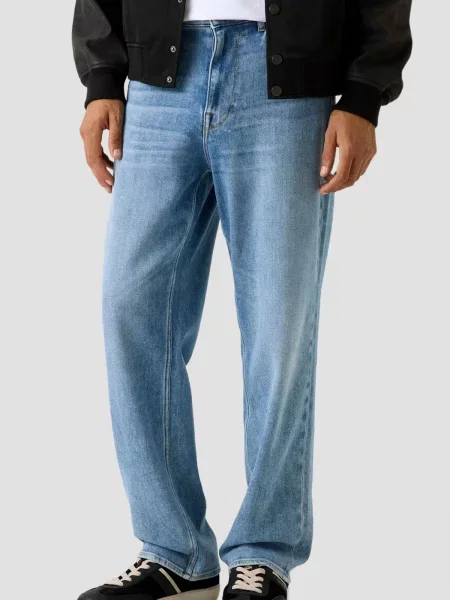 Прямые джинсы Guess голубые