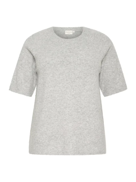 KAFFE CURVE Svetr Sylvia melír šedý