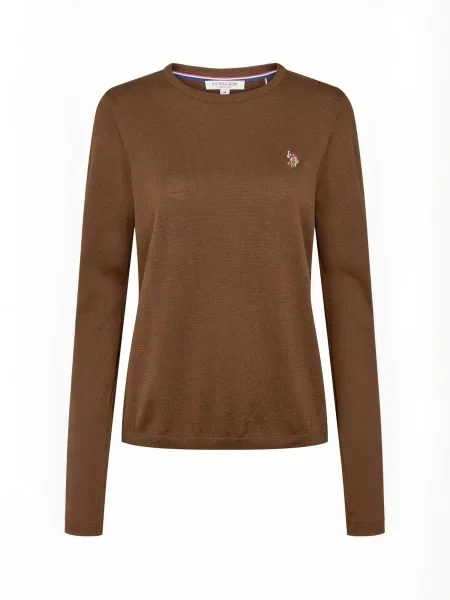 U.S. POLO ASSN. Pulover UWMie castaniu