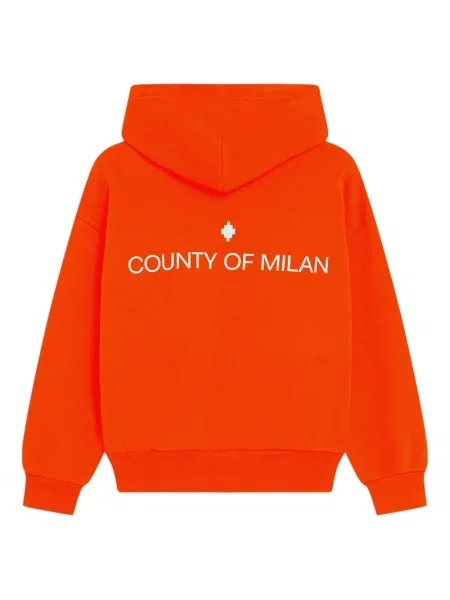 Bluza z kapturem dziecięca County Of Milan pomarańczowa