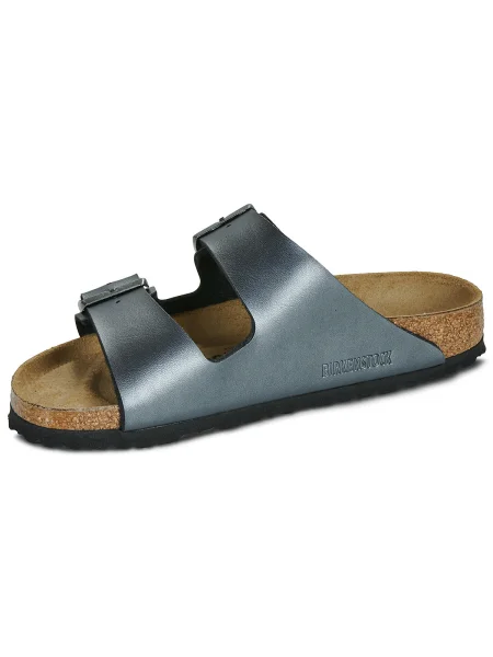 Šľapky BIRKENSTOCK Arizona BF Narrow metallic black sivá